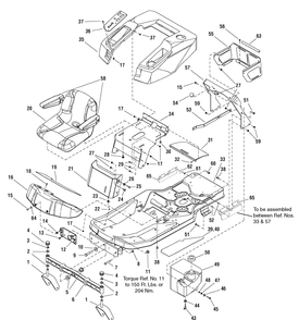 Frame, Body And Seat Group (7501402) Diagram and Parts List for 107289860-7800513,ZTS6000 2009 Briggs and Stratton Lawn Tractor Accessories